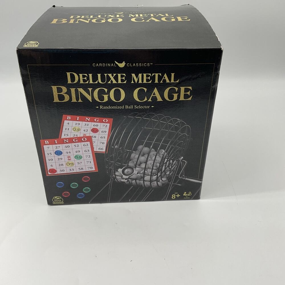 Cardinal Classics | DELUXE METAL BINGO CAGE | Complete Bingo Set w/ Cage & Balls